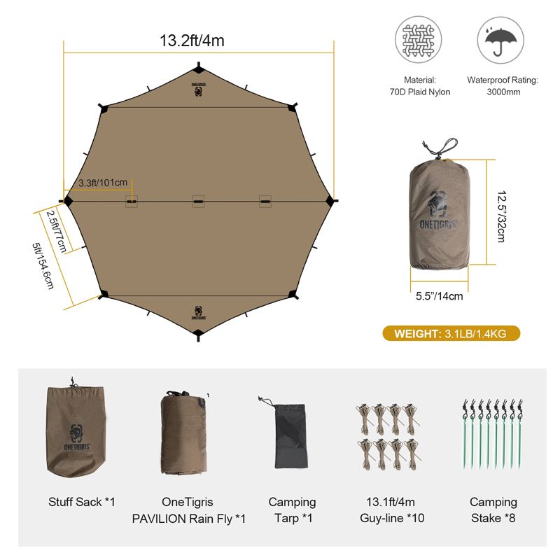 PAVILION Rain Fly Camping Tarp