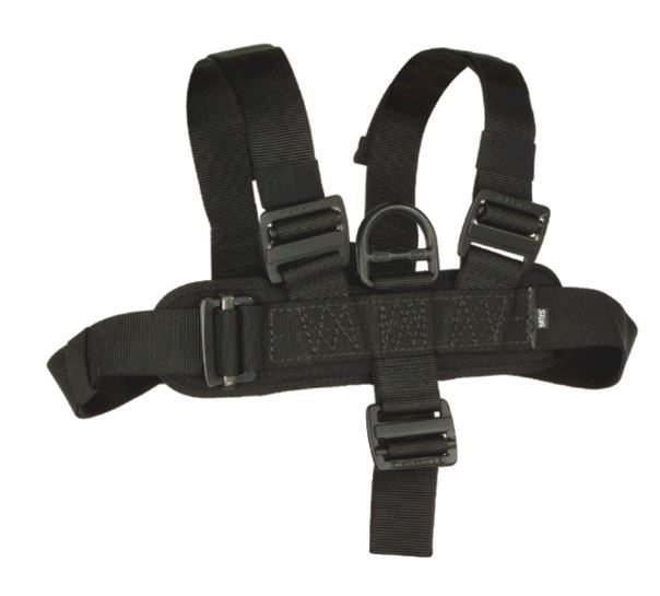 Yates Assault Full Body Chest Harness, Black