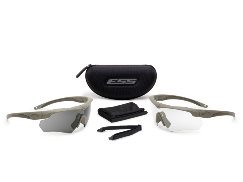 ESS Crossbow 2X Kit, 2x Tan Frame, 1x Smoke Gray L