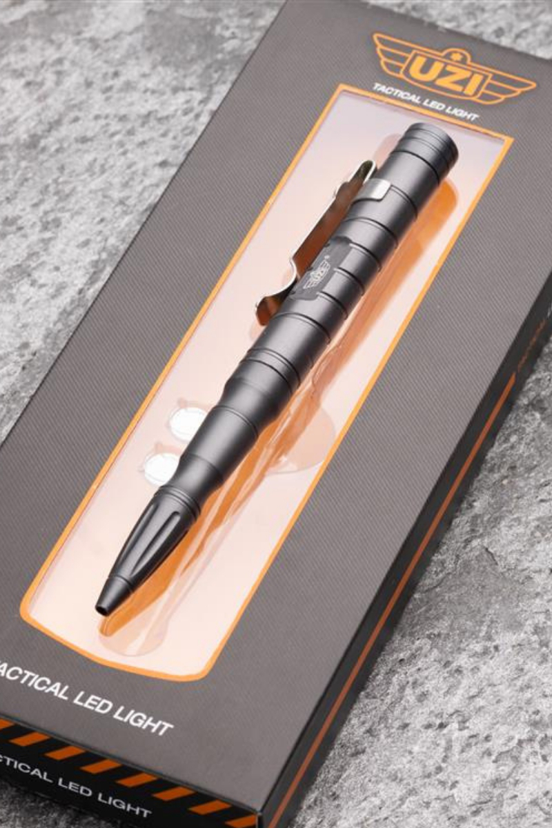 UZI Tactical Defender Pen LED Light 槍金屬色