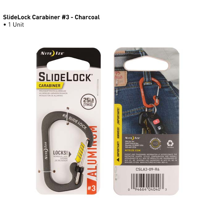 NITE IZE SLIDELOCK® CARABINER ALUMINUM