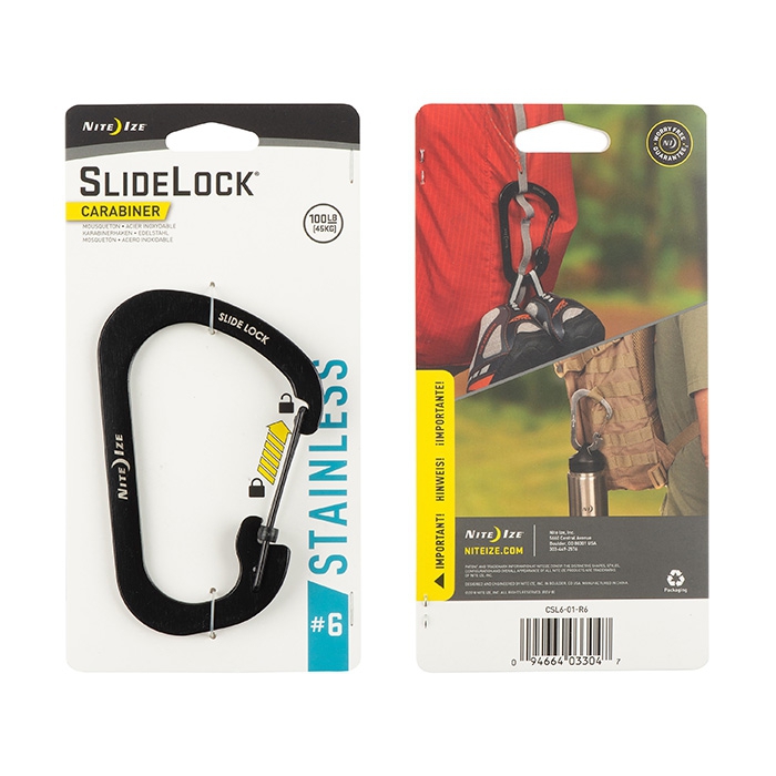 NITE IZE SLIDELOCK® CARABINER STAINLESS STEEL