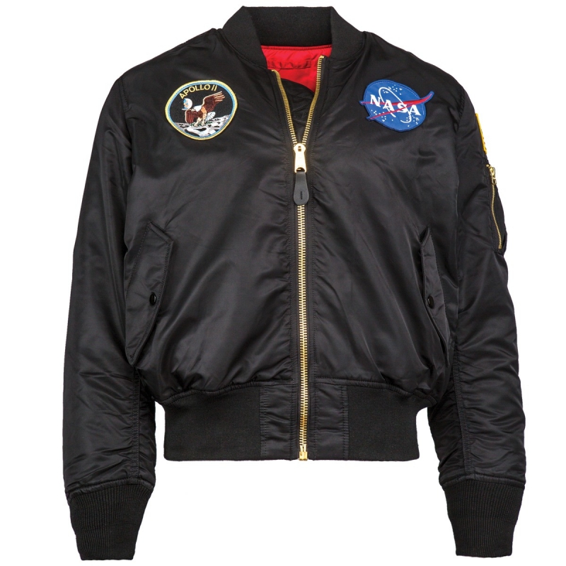 Alpha Industries Apollo MA-1 Flight Jacket, 黑色