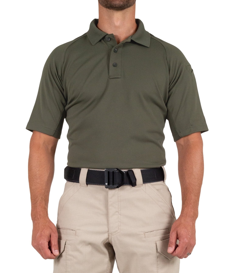 First Tactical Men's Performance Short Sleeve Polo, OD Green