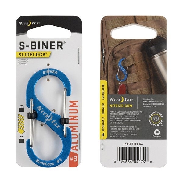 NITE IZE S-Biner Aluminum #3, Blue