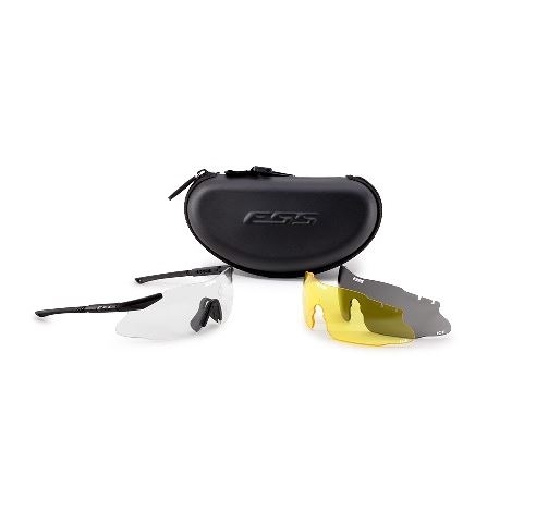 ESS ICE 3LS Kit, 1x Black Frame, 1x Smoke Gray Lens, 1x Clear Lens, 1x Yellow Lens