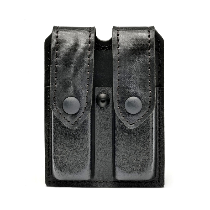 Safariland 77 - DOUBLE MAGAZINE POUCH BLACK SNAP -Tactical Mount