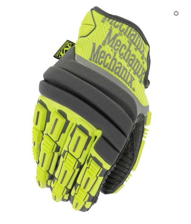 Mechanix Wear Gloves, Hi-Viz M-Pact 2