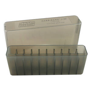 MTM Case-Gard Slip-Top Rifle Ammo Box, 20 Round, .338 Lapua Mag/7mm Rem Mag, Clear Smoke