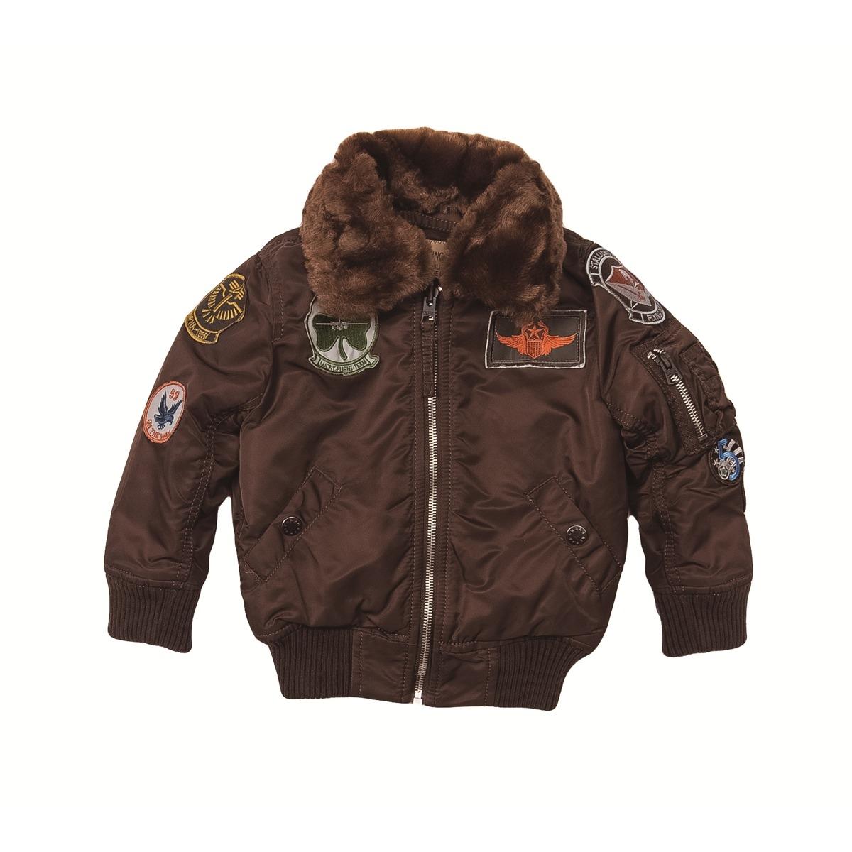 Alpha Industries Youth Maverick Jacket, Cocoa / Red