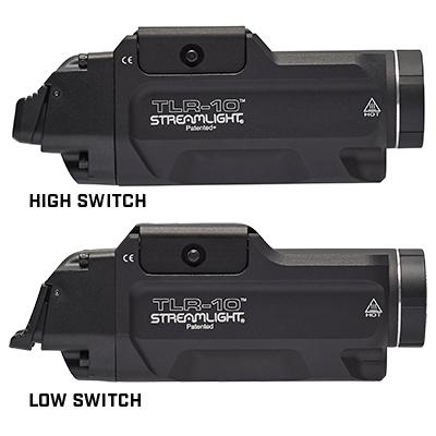 Streamlight TLR 10 Flex, Low Profile Tactical Light,1K Lumens, Black