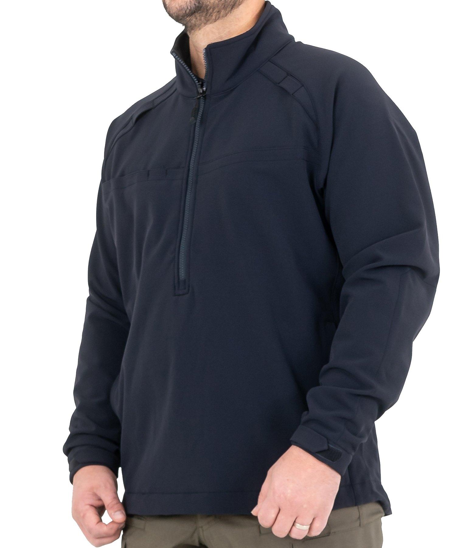 First Tactical Men's Tactix SeriesSoftShell Job Shirt 1/2 Zip, Midnight Navy