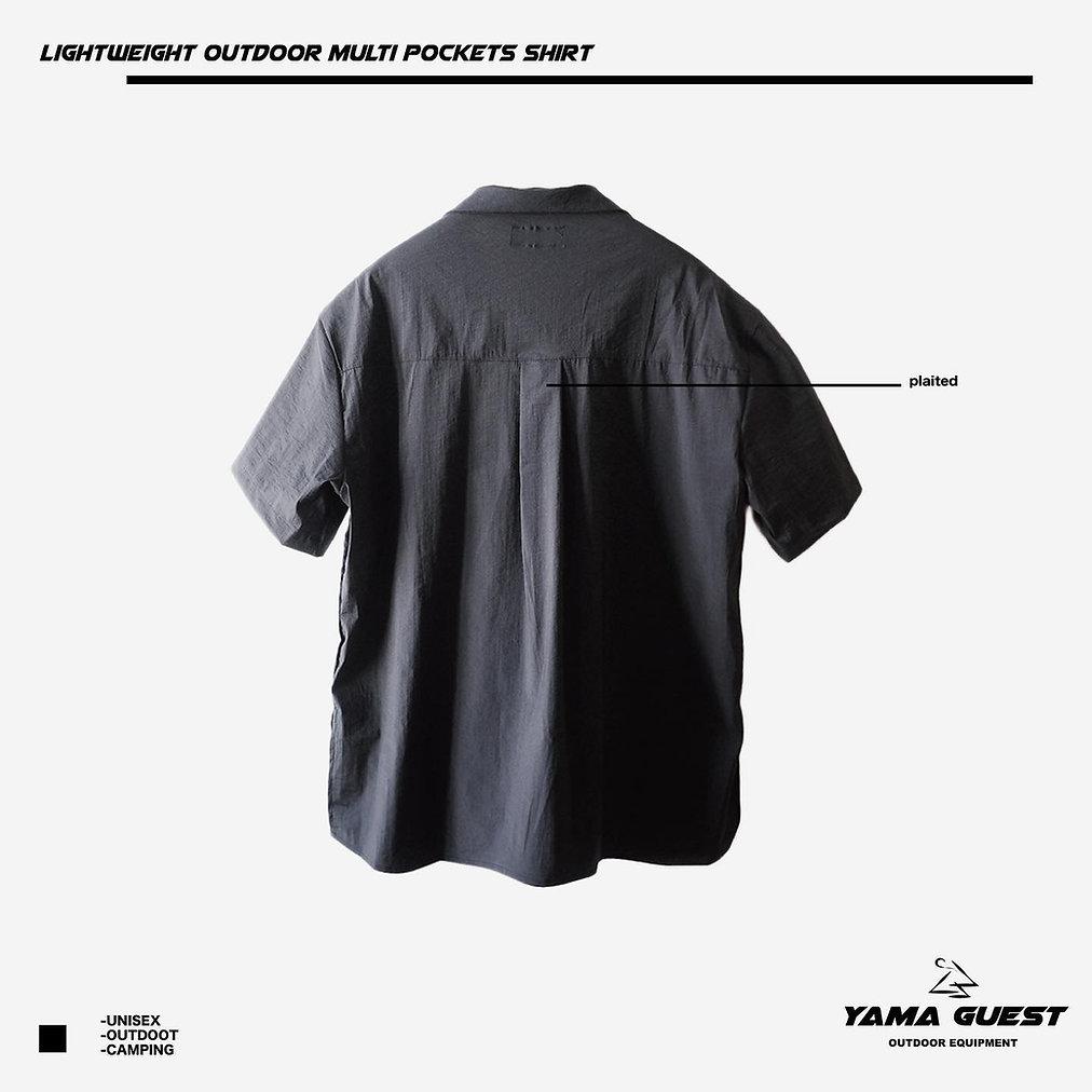 YamaGuest TP07 户外輕量可收納恤衫黑色