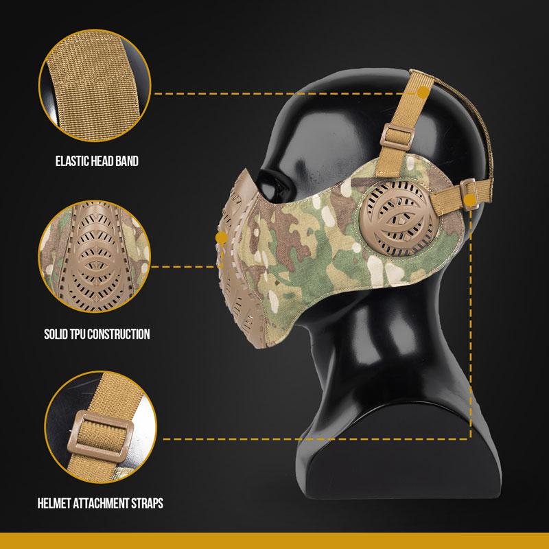 Onetigris, T'Farge Comfort Airsoft Mask, (Ear Pro)